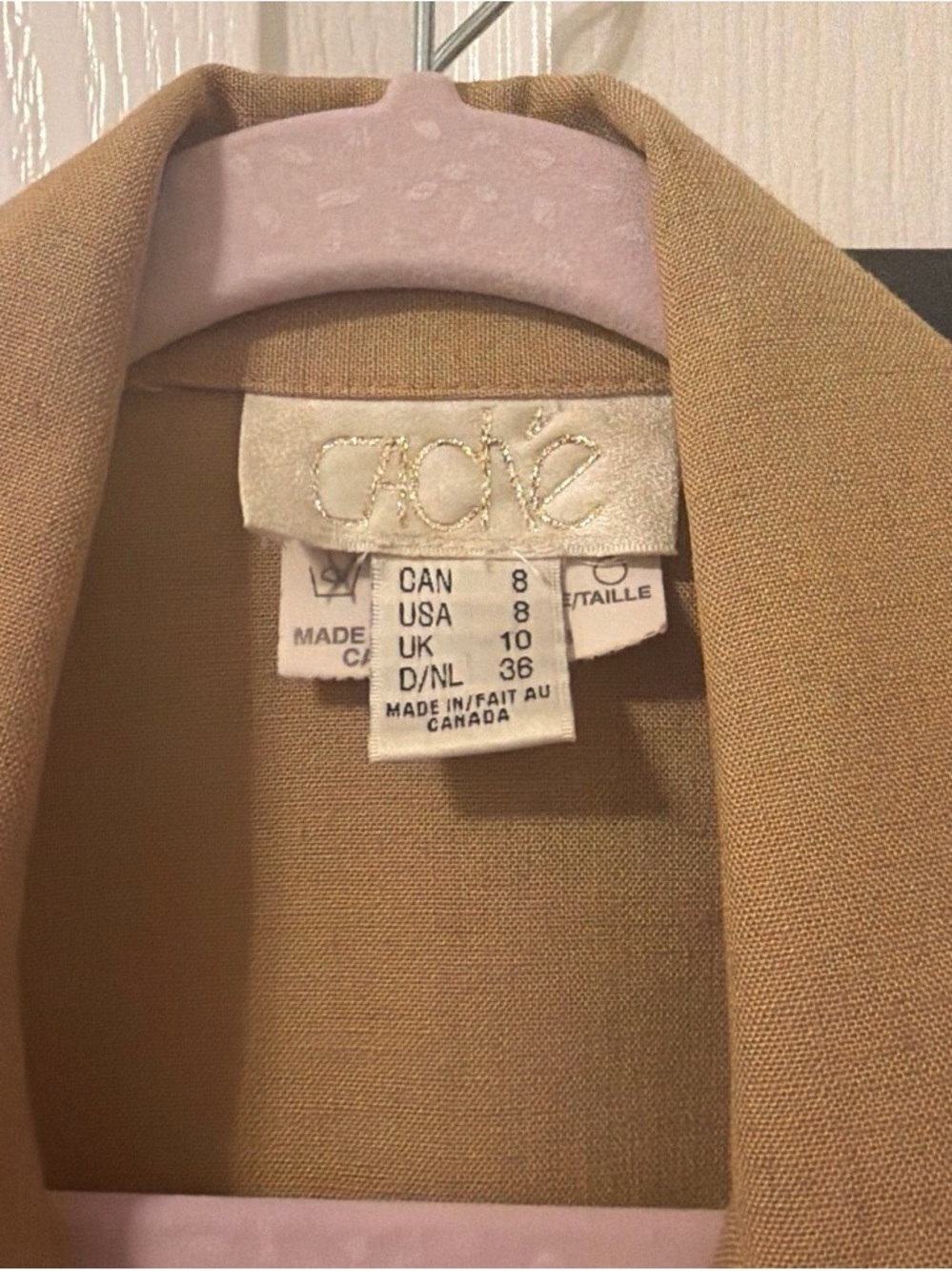 Tan Women's Blazer skirt suit
